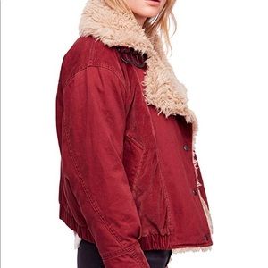 Free People Red Corduroy Jacket